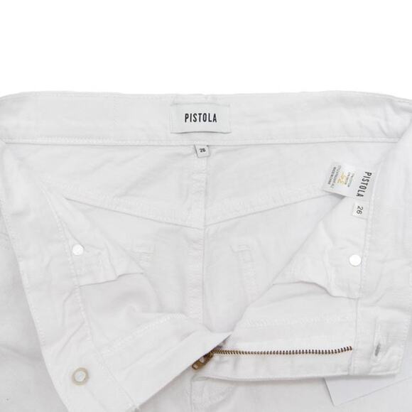 Pistola White Presley High Rise Relaxed Roller Distressed Jeans Size 26 - Picture 6 of 12